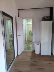 Ένα μπάνιο στο Ferienwohnung Frida