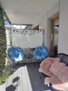 Posedenie v ubytovaní Apartament Przystań z tarasem