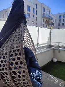 Balkón alebo terasa v ubytovaní Apartament Przystań z tarasem