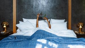 Postel nebo postele na pokoji v ubytování Sakkan
