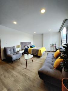 Χώρος καθιστικού στο Acogedor y central Apartamento !