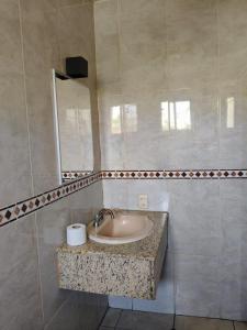 Koupelna v ubytování Hotel Astur