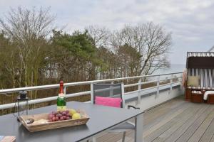 Balkón nebo terasa v ubytování Ferienwohnung Strandkorb