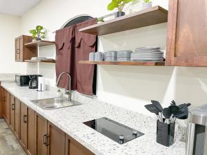 Η κουζίνα ή μικρή κουζίνα στο Tres Cielos Cabañas