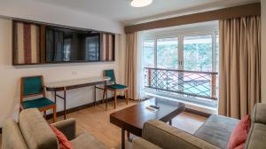 TV a/nebo společenská místnost v ubytování Hotel Taypikala Machupicchu