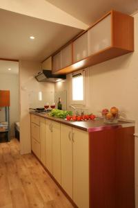 Kuhinja oz. manjša kuhinja v nastanitvi Mobile Homes Adria Ankaran