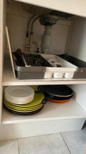Dapur atau dapur kecil di Domaine du Yearling Touques