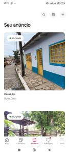 a screenshot of a webpage of a house at Casa Lilás in Goiás