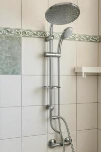 a shower with a shower head in a bathroom at Lion house Vrachati in Vrachati +10 photos