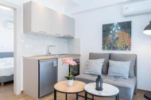 Kuchyň nebo kuchyňský kout v ubytování Anastasia Residential Complex