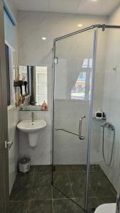 Koupelna v ubytování ADRI Hotel