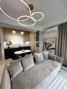 Χώρος καθιστικού στο Gold Apartament z widokiem na morze Dziwnówek