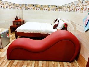 Postel nebo postele na pokoji v ubytování Sơn Tùng Motel
