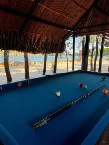 Meja biliard di River Homestay