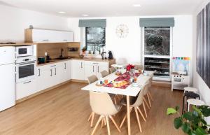 Kuchyňa alebo kuchynka v ubytovaní Apartmány Malá Morávka