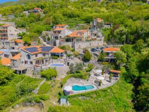 an aerial view of a house at Villa Rustique in Budva