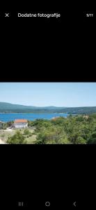 two pictures of a view of a river at Apartman Alar in Pridraga