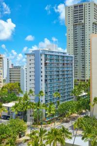 Nespecifikovaný výhled na destinaci Honolulu nebo výhled na město při pohledu z hotelu