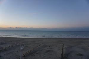 コクセッドにあるMalouki Koksijde - 4 star appartment with magnificent sea viewの海とビーチの景色を望めます。