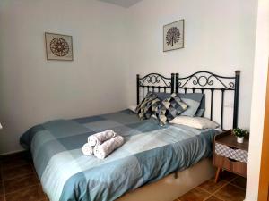A bed or beds in a room at Vera marinas - relax and privacy