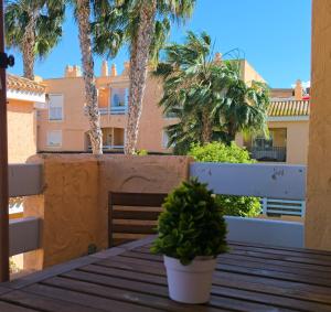 A balcony or terrace at Vera marinas - relax and privacy