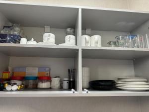 Kuchyň nebo kuchyňský kout v ubytování Bakuriani, Crystal Loft Premium Stay, Mountain View