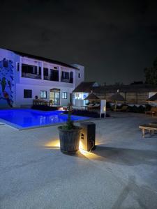 Ecolodge La Grande Tortue - Maison d'hôtes内部或周边的泳池