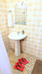 Koupelna v ubytování Ahva III Residence