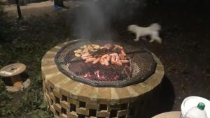 Churrasqueira disponível para os hóspedes no camping