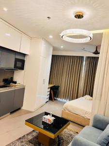 TV a/nebo společenská místnost v ubytování luxury apartment in Noida
