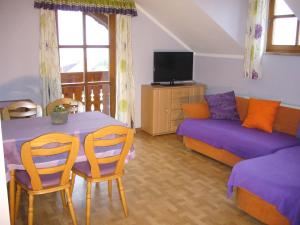 TV a/nebo společenská místnost v ubytování Ferienhof Fischenhaus