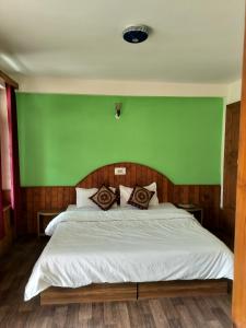 Rúm í herbergi á Joeys Hostel Manali