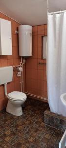 un baño con inodoro y lavabo en Casa Eden, en Ploca