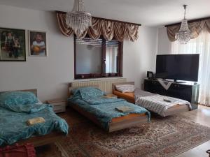TV a/nebo společenská místnost v ubytování Nina Apartments