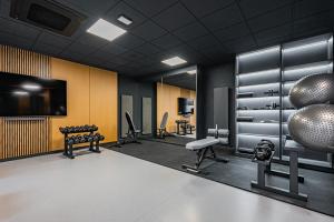 Γυμναστήριο ή/και όργανα γυμναστικής στο Legnicka Residence 36