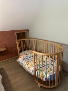 Postel nebo postele na pokoji v ubytování Point de Vue Caleste