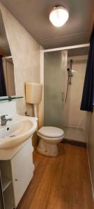 Koupelna v ubytování MareBlue Mobilhomes on Camping Mare e Pineta