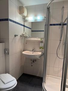 Koupelna v ubytování Hotel Schweizerblick