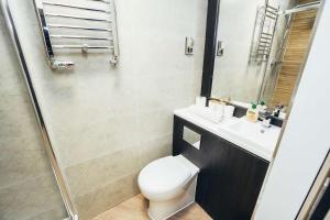 Et badeværelse på No46 Stylish City Studio Apartment, By DerBnB