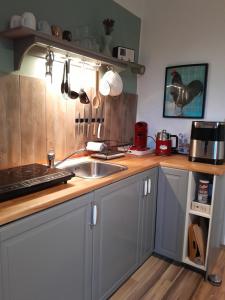 Kuchyň nebo kuchyňský kout v ubytování Apartment Süd
