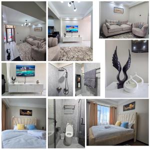 Ένα ή περισσότερα κρεβάτια σε δωμάτιο στο Luxe Modern Homes