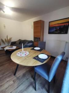 Χώρος καθιστικού στο Ferienwohnung Im Eichenbleek