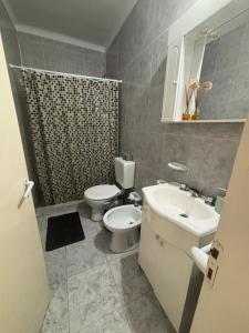 a bathroom with a toilet and a sink at Depto Latorre in General Pico