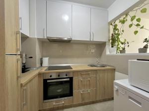 Dapur atau dapur kecil di Plaza Apartment
