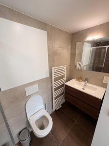 Koupelna v ubytování Spacious suite with private bathroom