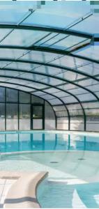 Bassein majutusasutuses camping équipé Mobil home proche Mer 3 chambres TV piscine chauffée või selle lähedal