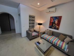 Ruang duduk di Studio malaga rez du chaussée neuf