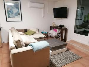 Χώρος καθιστικού στο Les chênes du lac