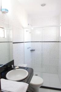 Koupelna v ubytování Absolutte Hotel