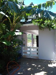 a garage with plants on the side of it at Casa Deni in Nova Petrópolis